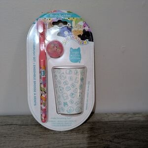 Squishmallows toothbrush 3 piece set by Brush Buddies New!